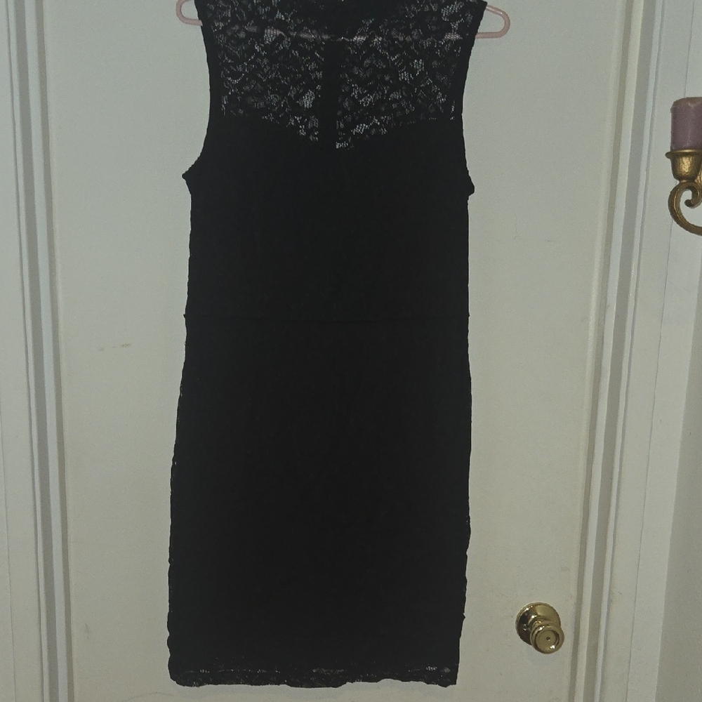 Black Lace Sheath Dress